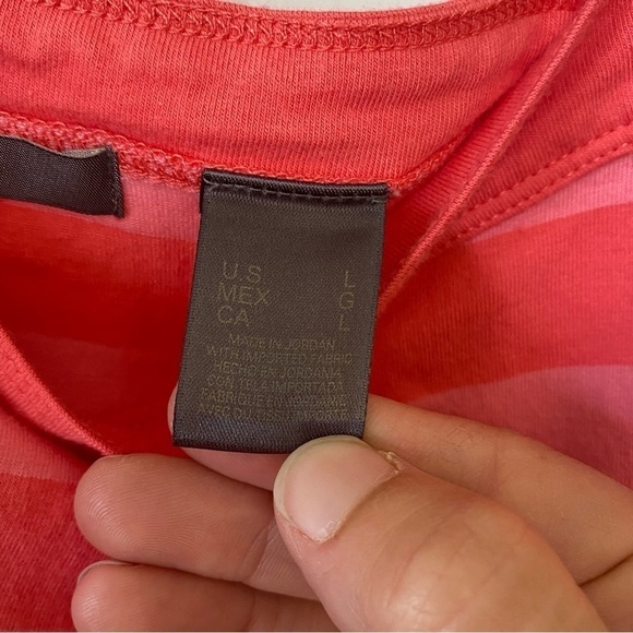 Liz Claiborne Y2K Striped Square Neck Pink Tank Top Sz Large - Picture 5 of 8